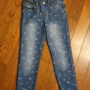 Cat & Jack Denim with Multicolor Heart Pattern